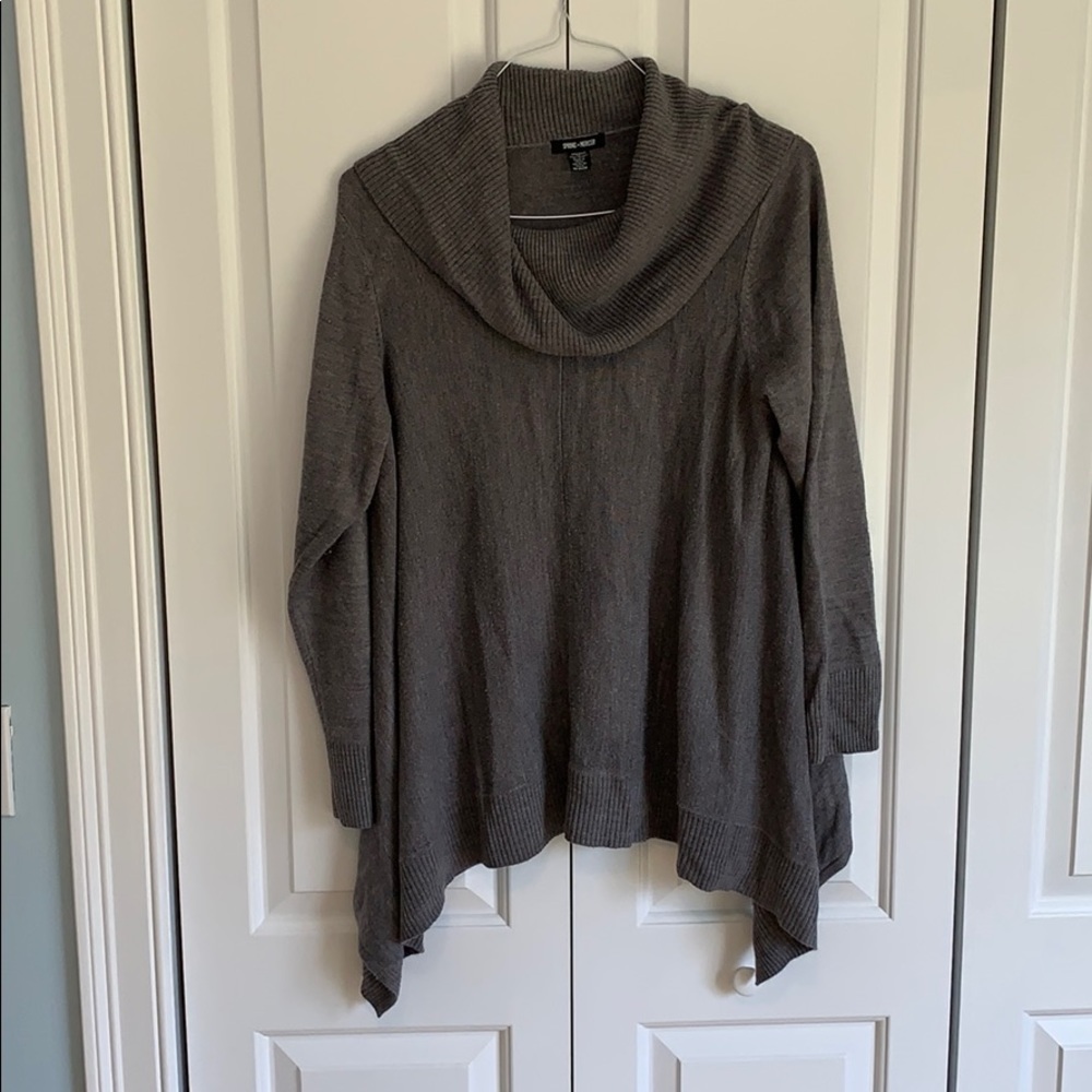 Gray Cowl Neck Sweater